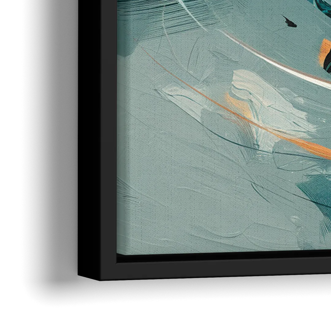 San Jose Sharks Pride - Close-Up Black Frame Canvas
