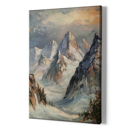 Anchorage Snowy Peaks - Canvas Print Art Sides