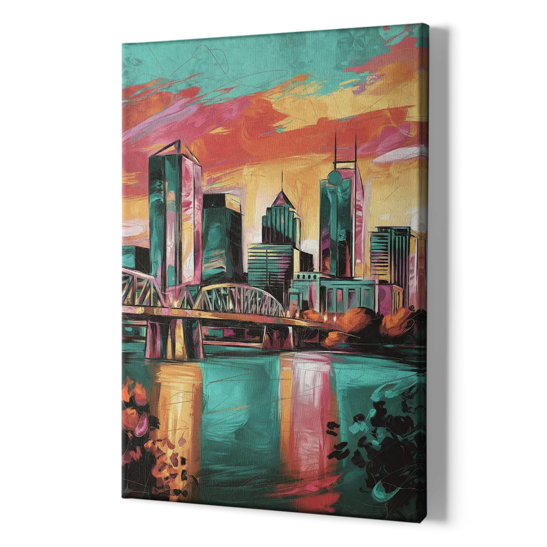 Tulsa Downtown Vibes - Canvas Print Art Sides