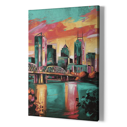 Tulsa Downtown Vibes - Canvas Print Art Sides