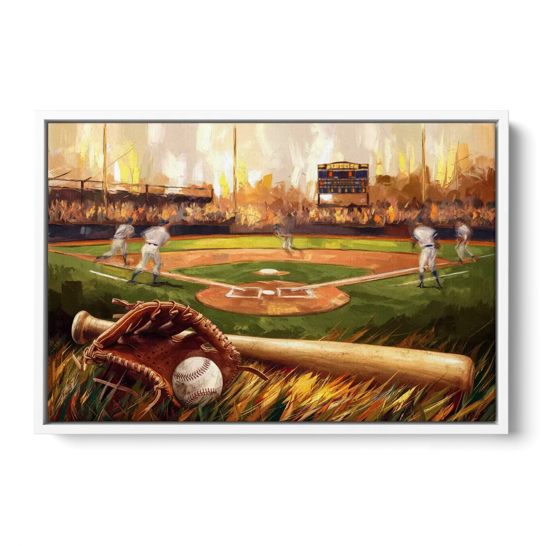 Greensboro Baseball Heritage - White Frame Canvas