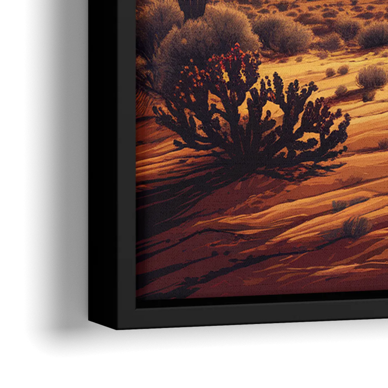 Phoenix Southwest Charm - Close-Up Black Frame Canvas