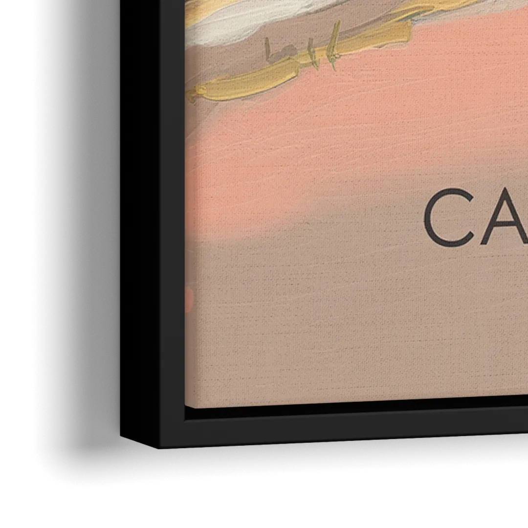 Cape May Lighthouse Glow - Close-Up Black Frame Canvas