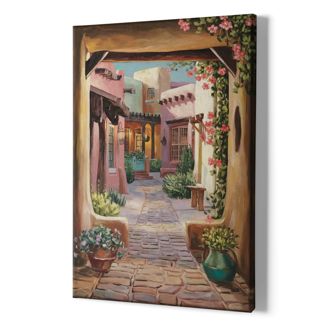 Albuquerque Old Town Charm - Canvas Print Art Sides