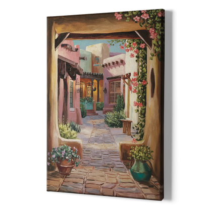 Albuquerque Old Town Charm - Canvas Print Art Sides