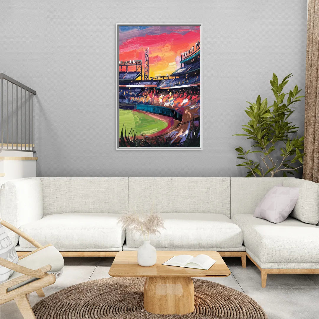 Atlanta Braves Photography Print - Living Room White Frame Canvas