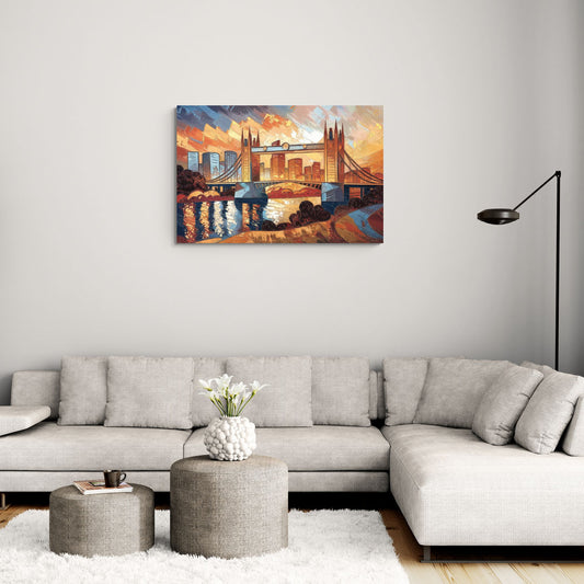 Sacramento Golden Hour Skyline - Canvas Wall Art Living Room