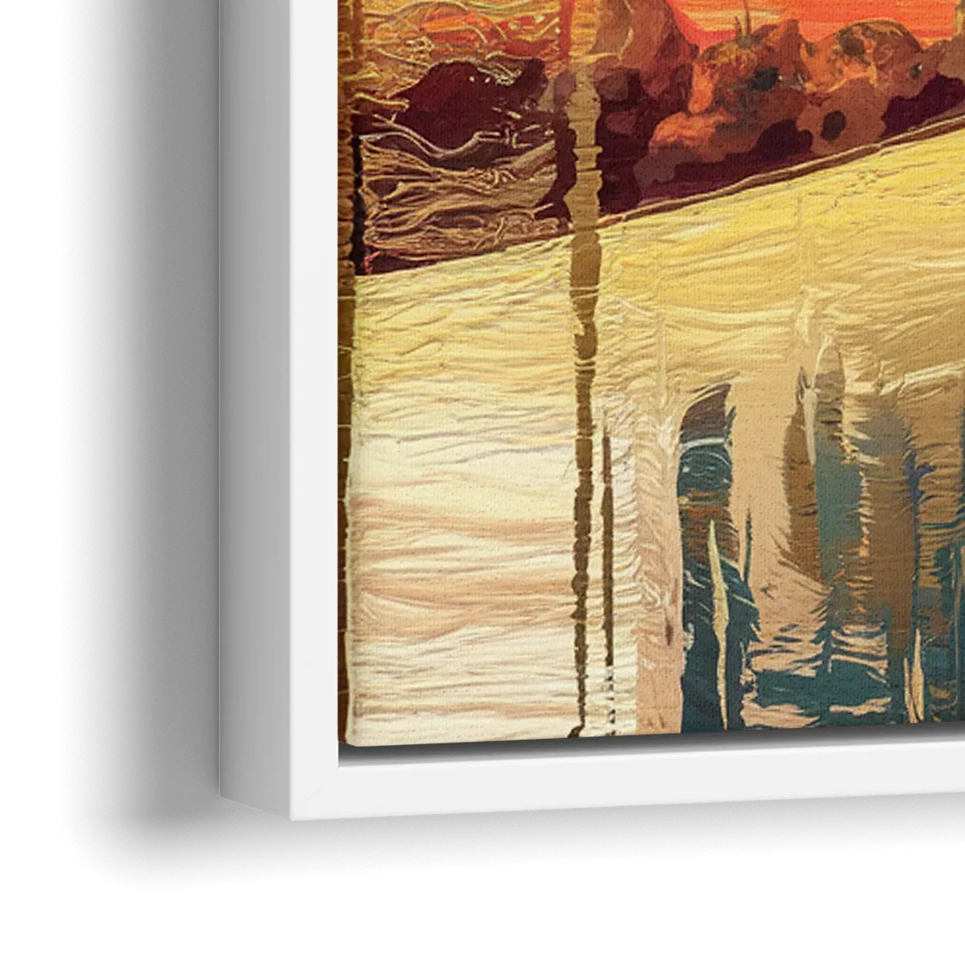 Burlington Scenic Horizons - Close-Up White Frame Canvas