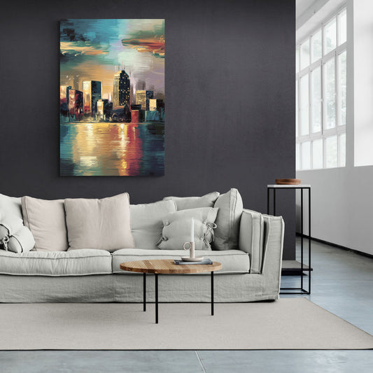 Springfield City Skyline - Canvas Wall Art Living Room