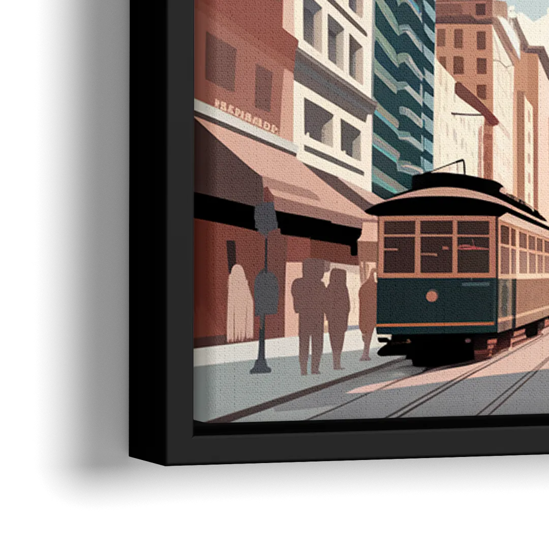 New York City Flatiron Building - Close-Up Black Frame Canvas
