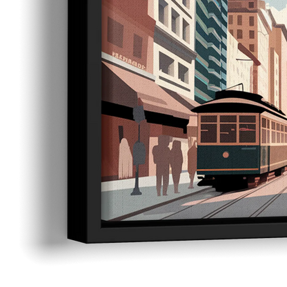 New York City Flatiron Building - Close-Up Black Frame Canvas