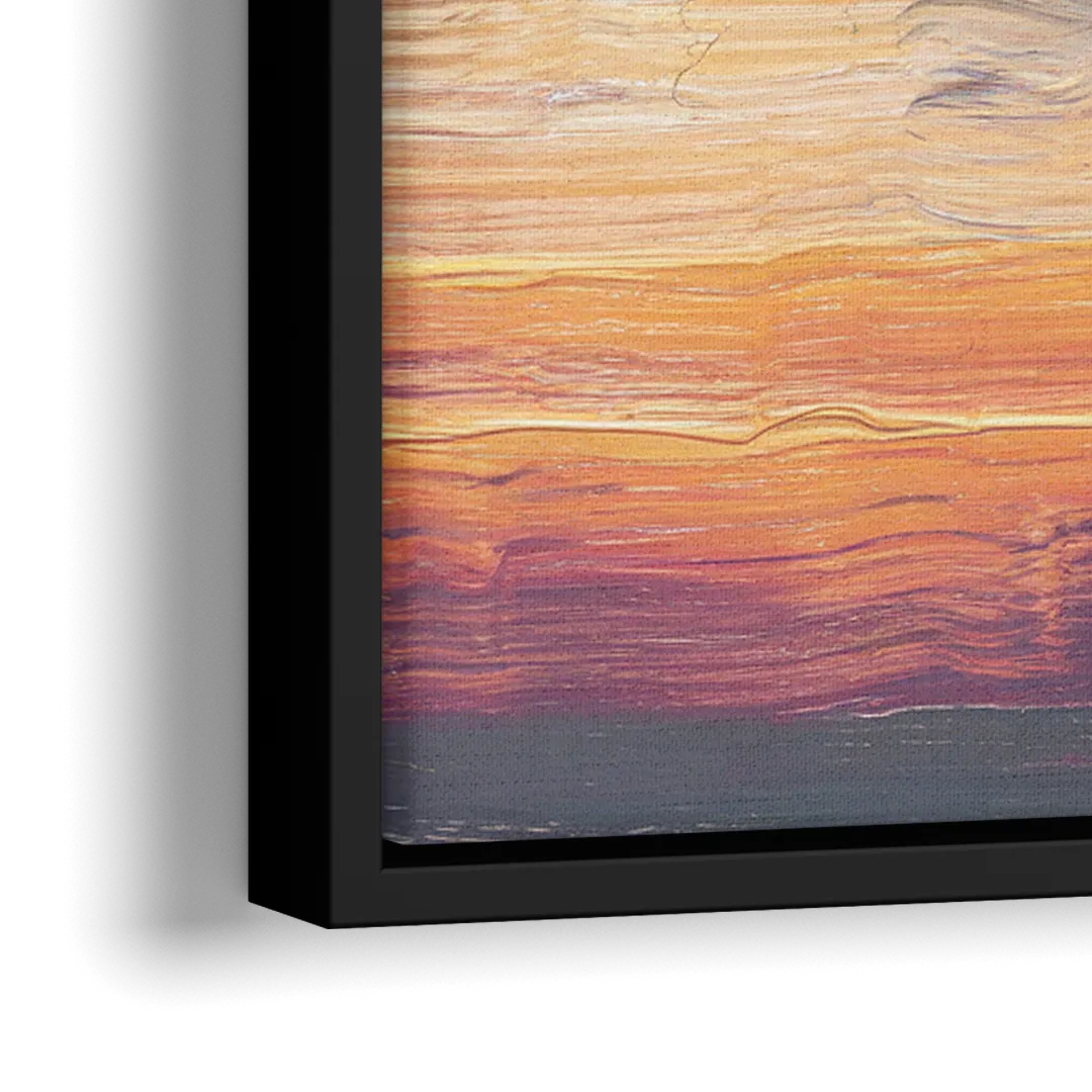 Des Moines Scenic Riverfront - Close-Up Black Frame Canvas