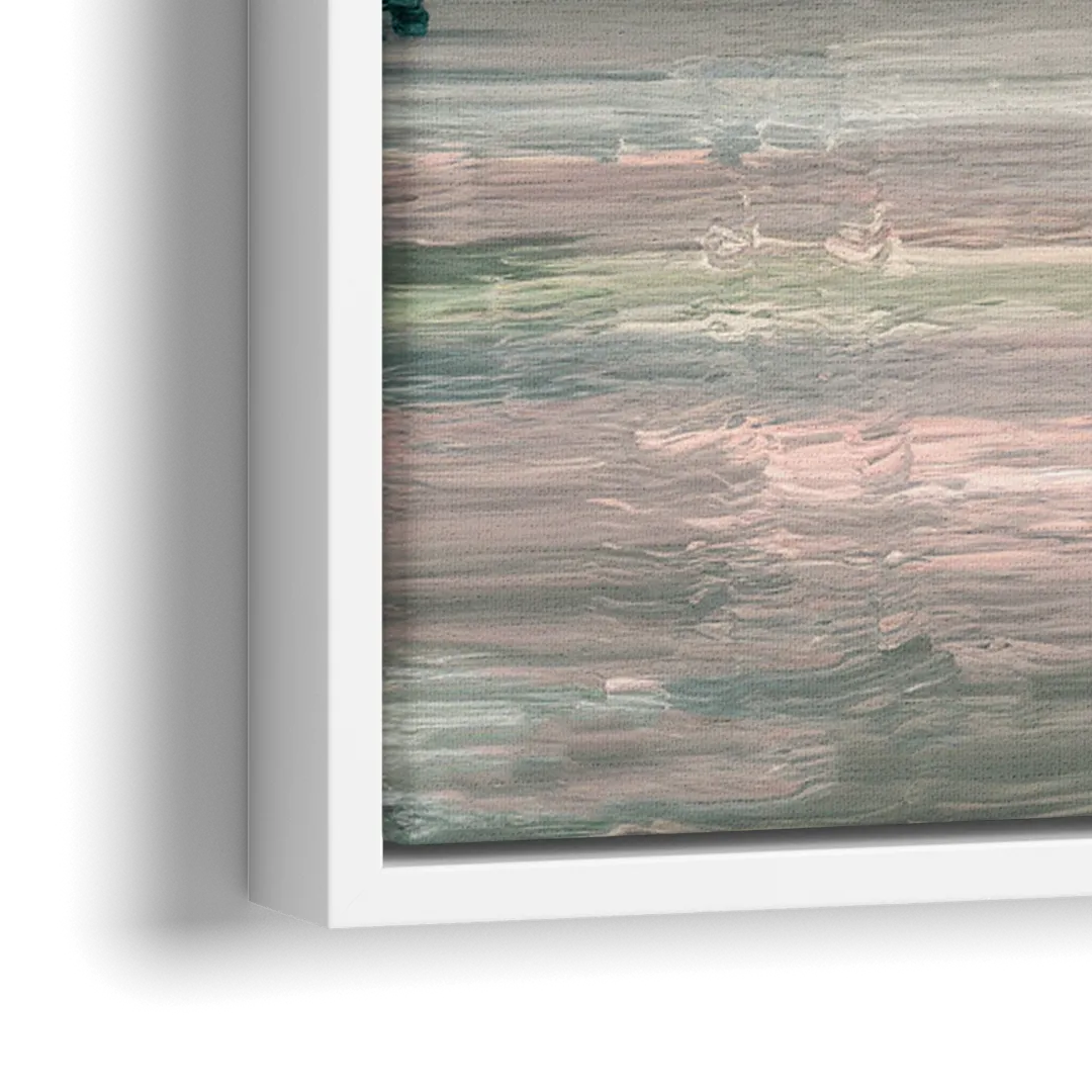 Burlington Lake Champlain Serenity - Close-Up White Frame Canvas