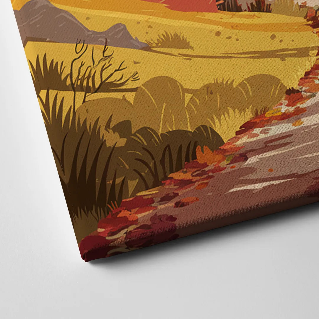 Toledo Autumn Landscape Canvas Close Up