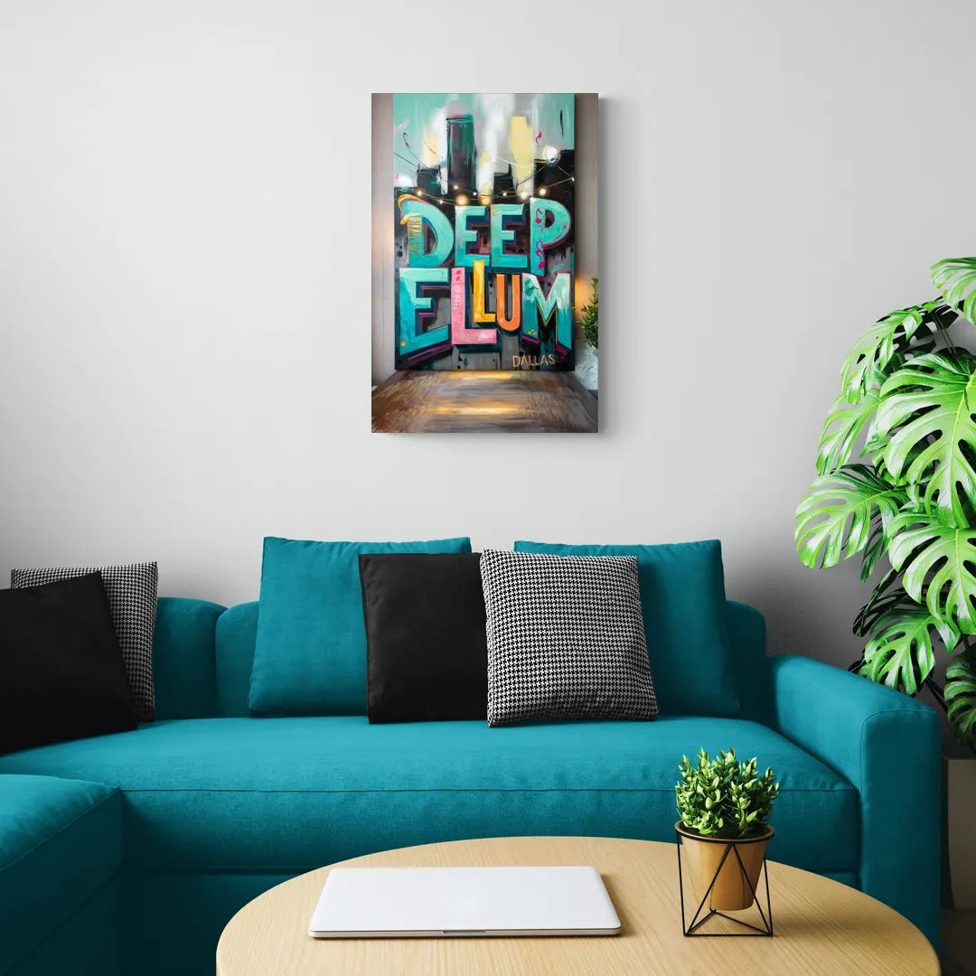 Dallas Deep Ellum Murals - Canvas Wall Art Living Room