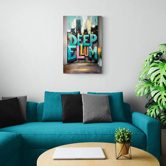 Dallas Deep Ellum Murals - Canvas Wall Art Living Room