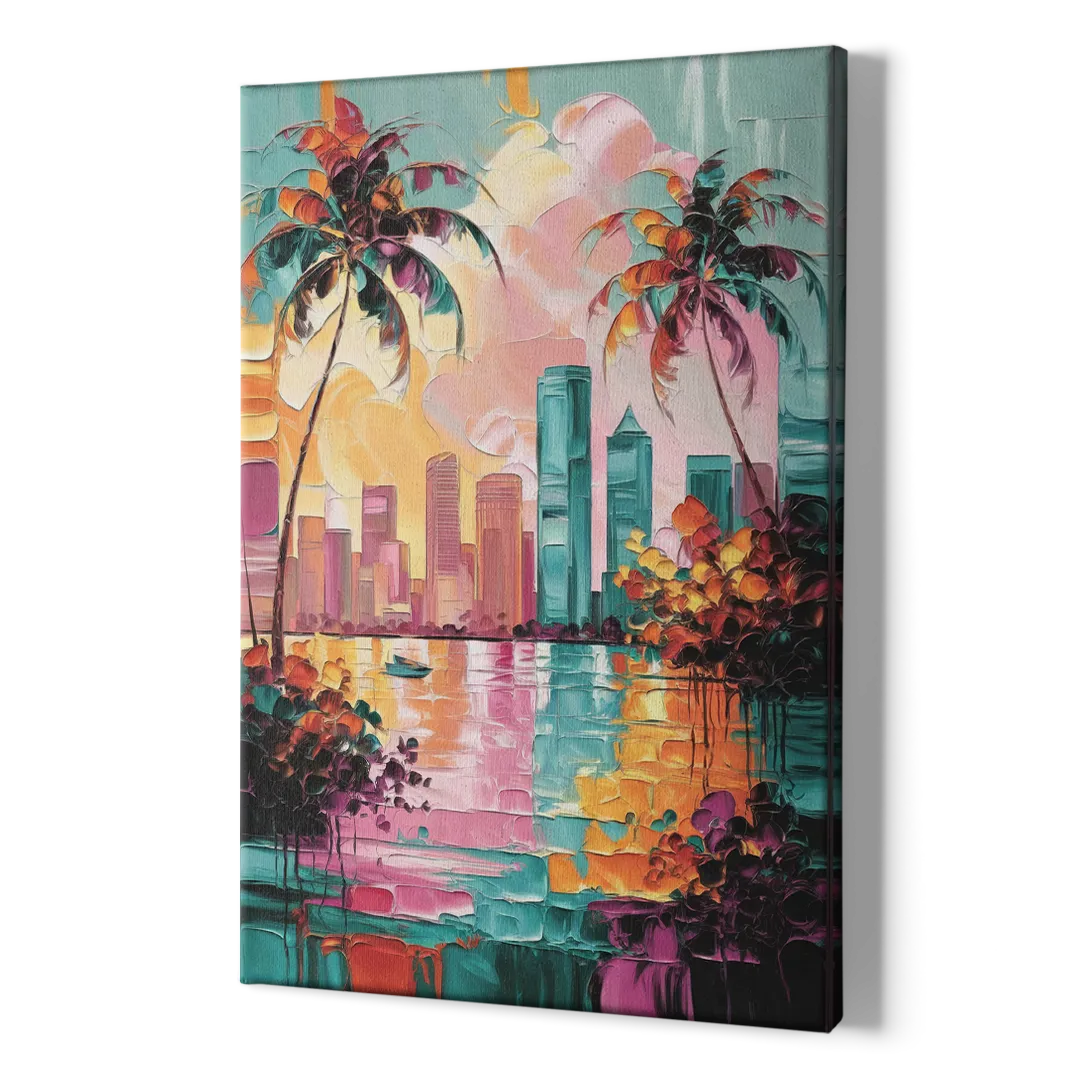 Tampa Bay Coastal Charm - Canvas Print Art Sides