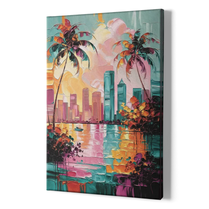 Tampa Bay Coastal Charm - Canvas Print Art Sides