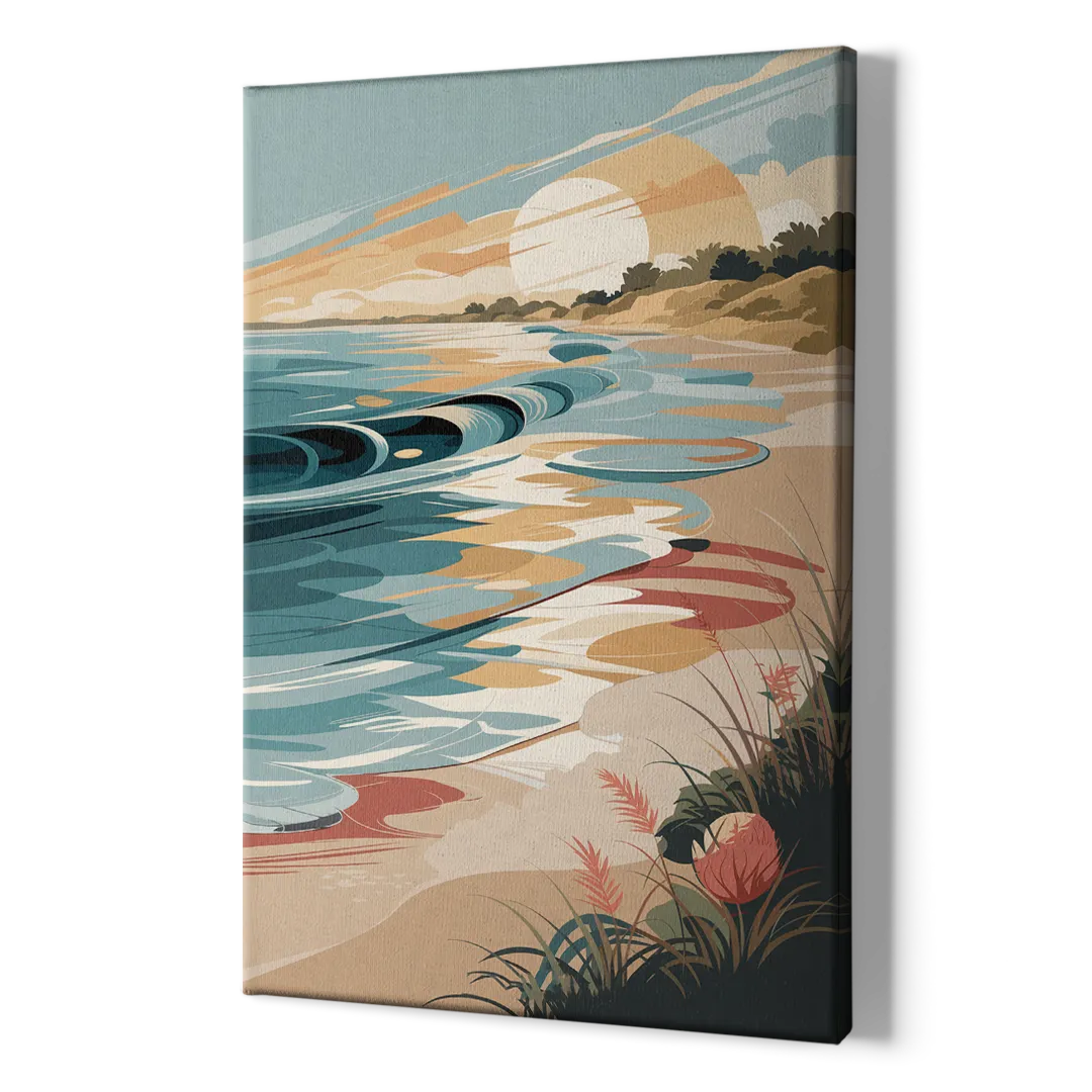 Fort Lauderdale Surf and Sand - Canvas Print Art Sides