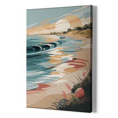 Fort Lauderdale Surf and Sand - Canvas Print Art Sides