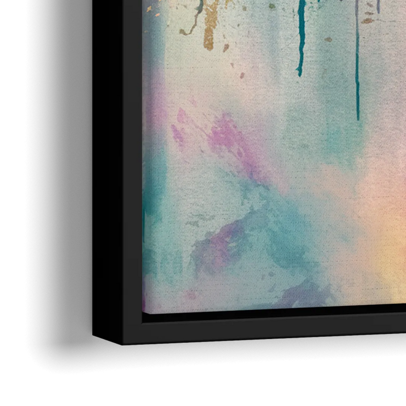 Richmond Skyline Glow - Close-Up Black Frame Canvas