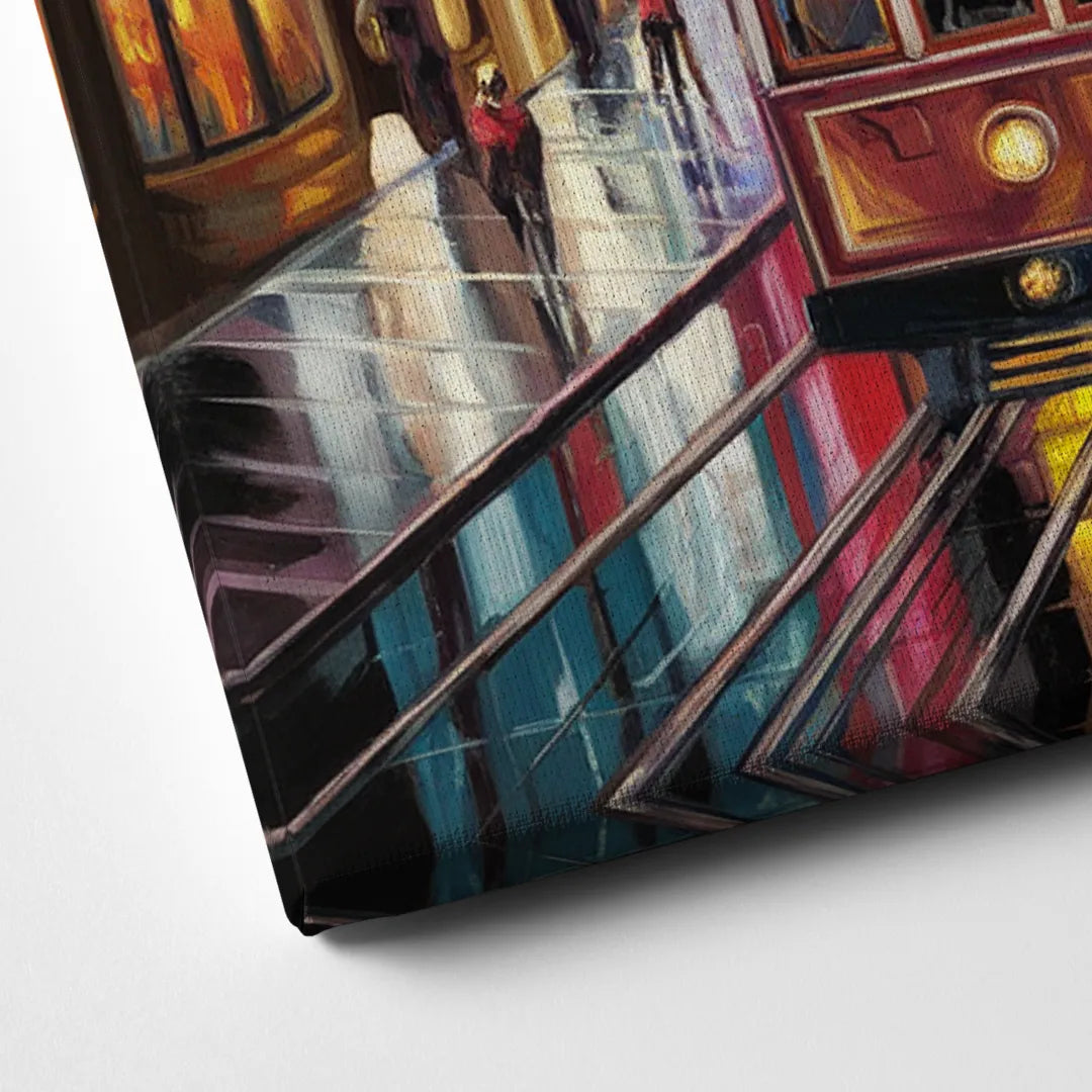 San Francisco Vibrant Streets Canvas Close Up