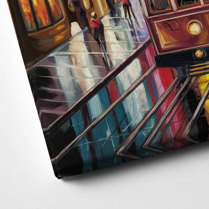 San Francisco Vibrant Streets Canvas Close Up