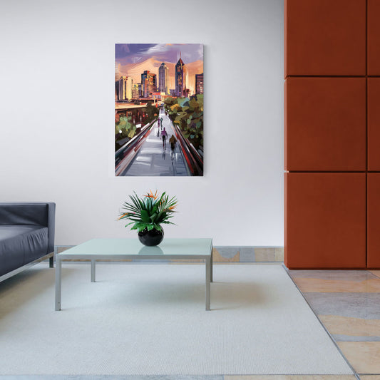 Atlanta Beltline Artwork - Canvas Wall Art Living Room