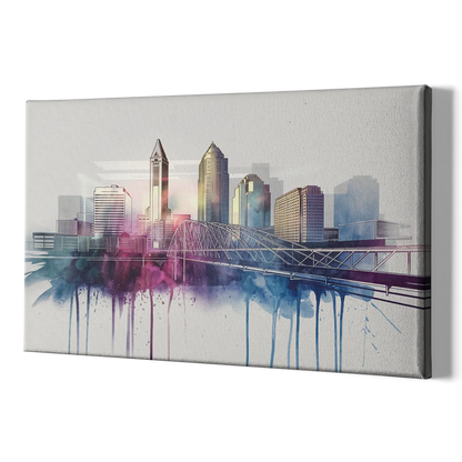 Columbus Ohio Skyline - Canvas Print Art Sides