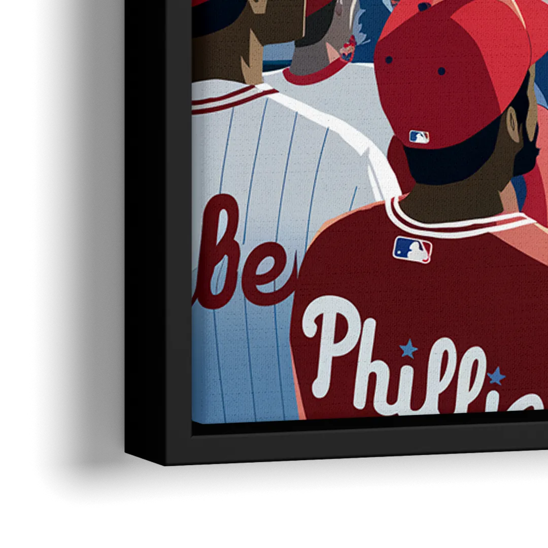 Philadelphia Phillies Celebration - Close-Up Black Frame Canvas