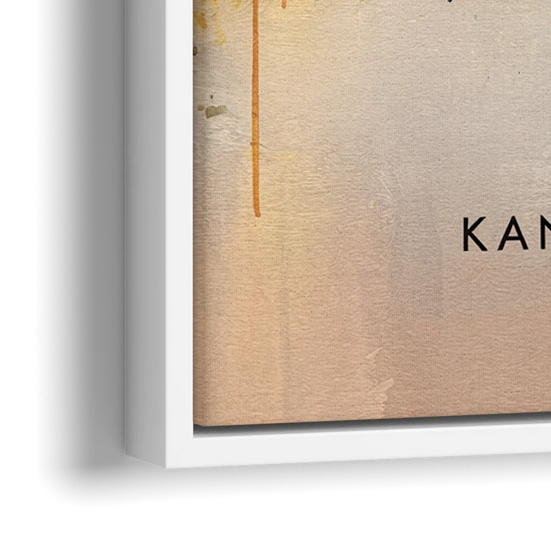 Kansas City Artistic Skyline - Close-Up White Frame Canvas