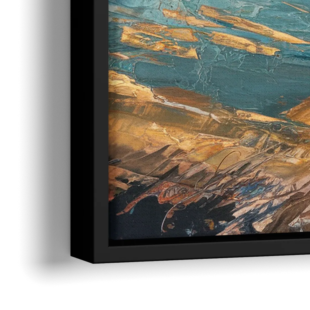 San Diego Harbor View Coastal - Close-Up Black Frame Canvas