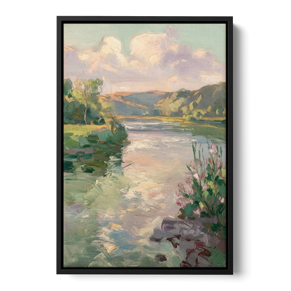 Joseph Riverfront View - Black Frame Canvas
