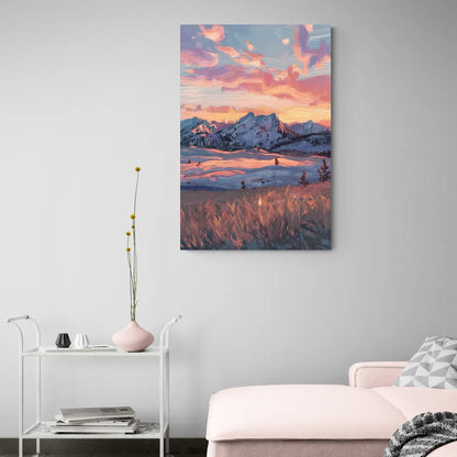 Bozeman Sunset Horizon - Canvas Wall Art Living Room