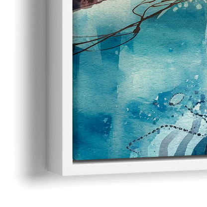 Myrtle Beach Coastal Skyline - Close-Up White Frame Canvas