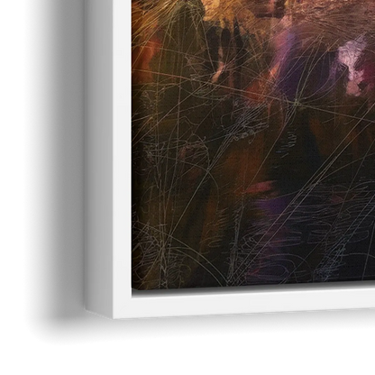 Atlanta Skyline with Ferris Wheel - Close-Up White Frame Canvas