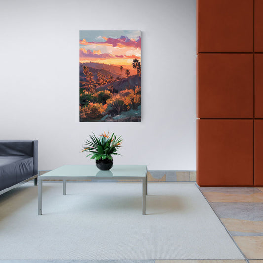 Anaheim Sunset Views - Canvas Wall Art Living Room