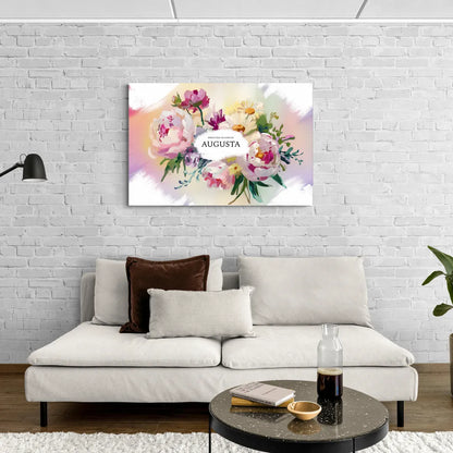 Augusta Springtime Blooms - Canvas Wall Art Living Room
