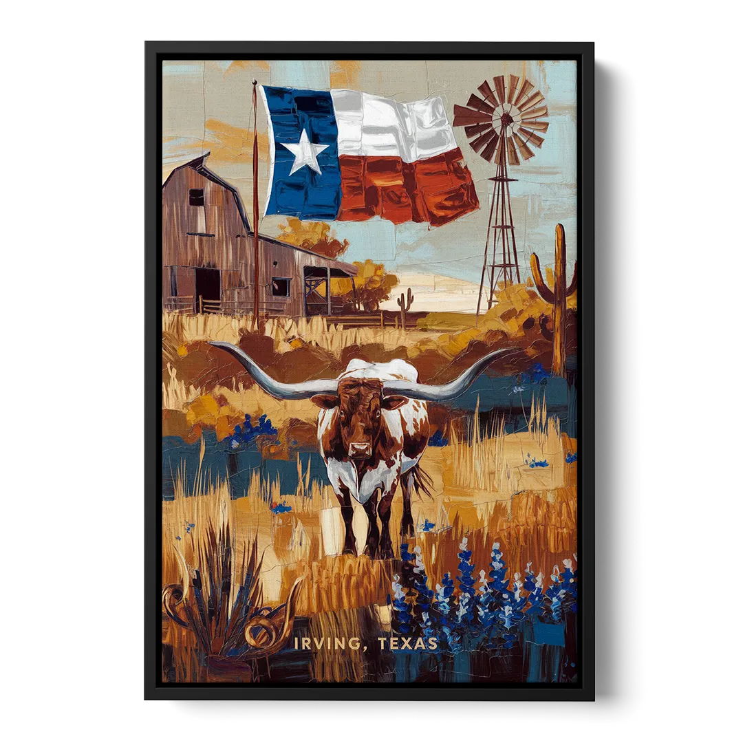 Irving Texas Pride - Black Frame Canvas