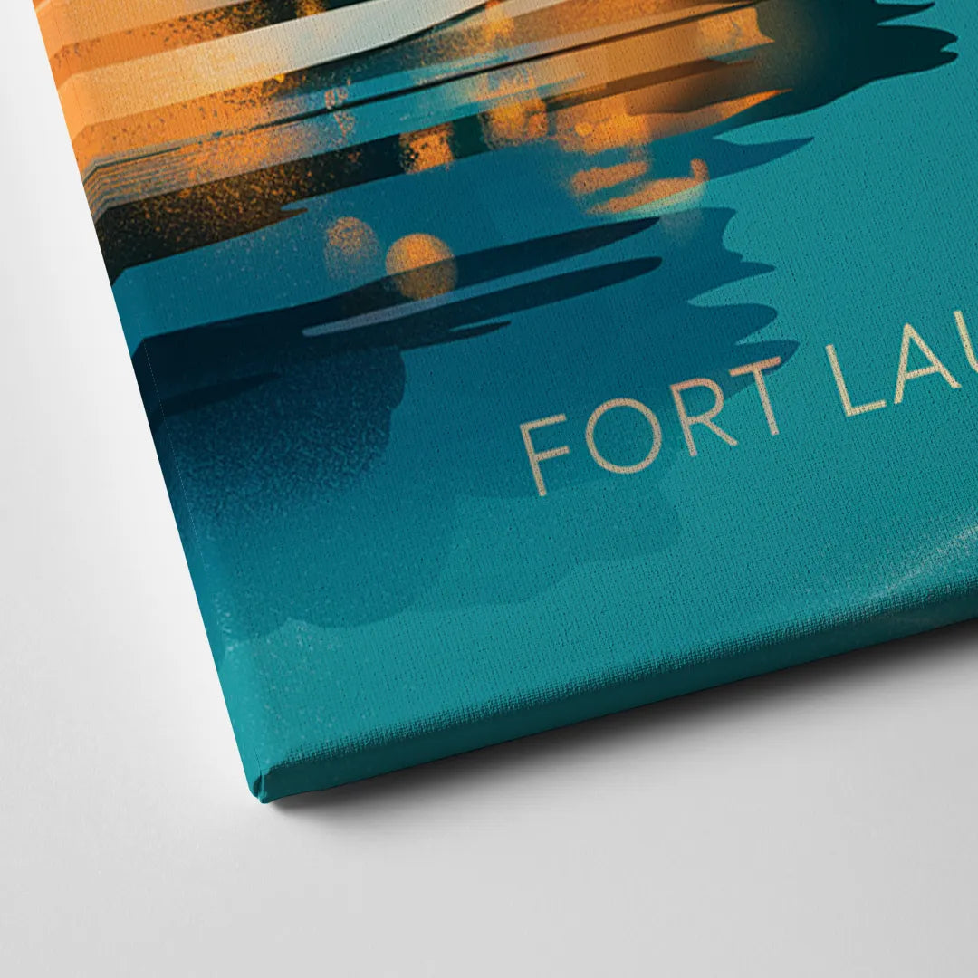 Fort Lauderdale Intracoastal Waterway Canvas Close Up