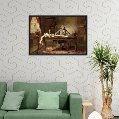 Franklin Historic Charm - Living Room Black Frame Canvas