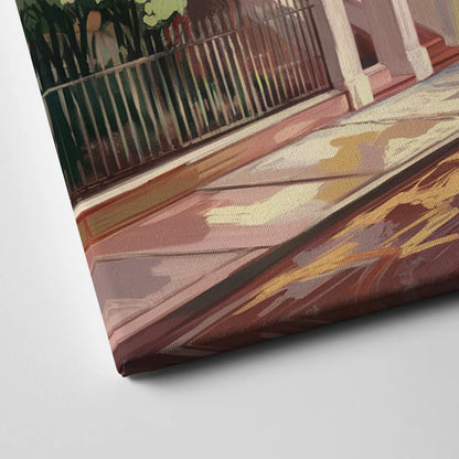 Savannah Historic Homes Canvas Close Up