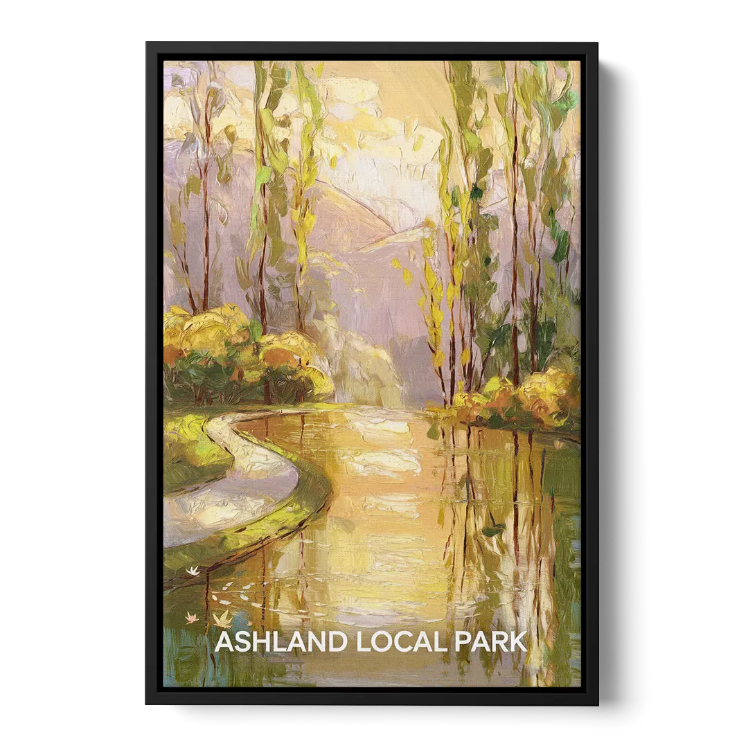 Ashland Local Park Serenity - Black Frame Canvas