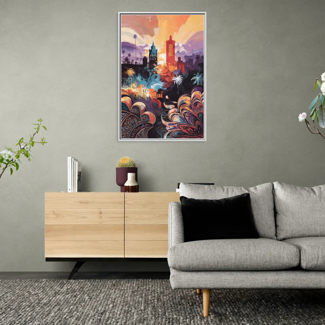 San Jose Cultural Heritage - Living Room White Frame Canvas