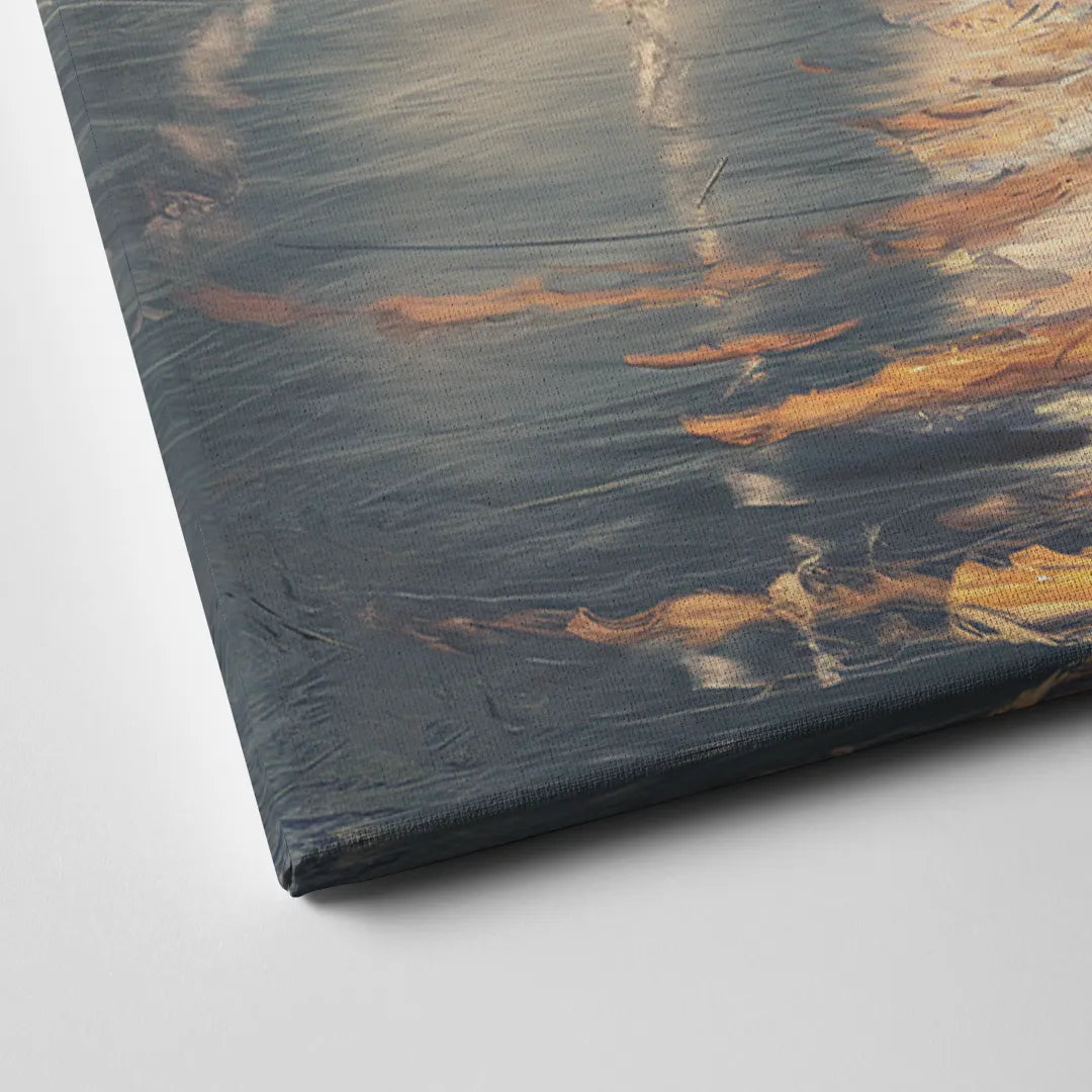 New York City Skyline Reflection Canvas Close Up