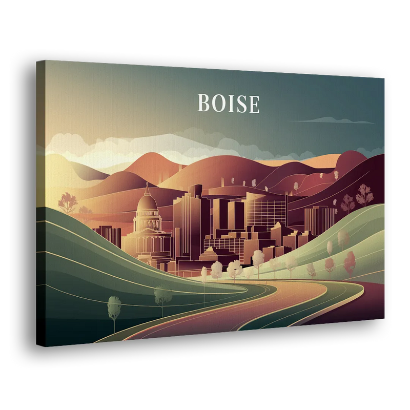 Boise Foothills Landscape - Canvas Print Art Sides