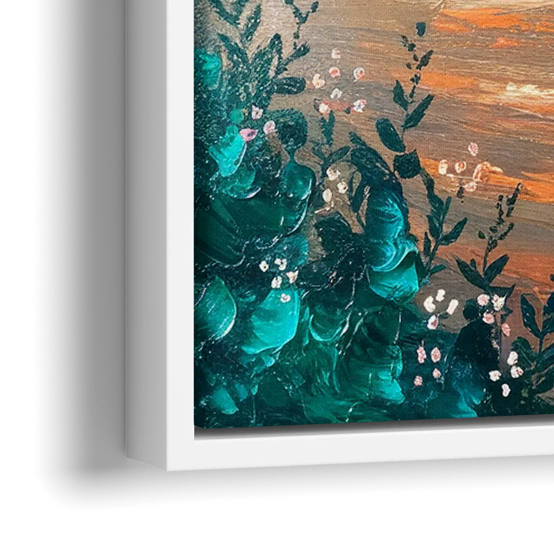 Toledo Ohio Riverfront - Close-Up White Frame Canvas