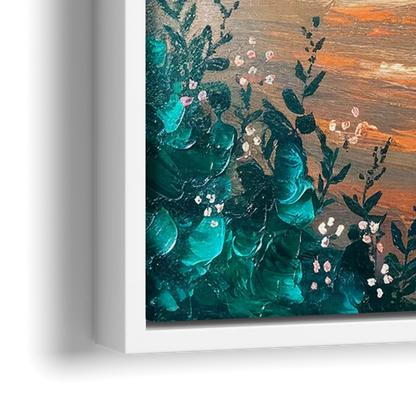 Toledo Ohio Riverfront - Close-Up White Frame Canvas