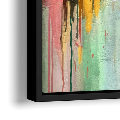 San Antonio Urban Street Art - Close-Up Black Frame Canvas