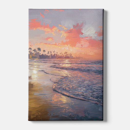 Miami Coastal Horizon - Canvas Wall Art